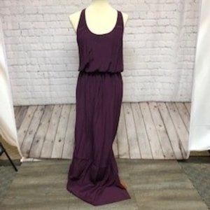 Rory Beca -- Silk, Purple long maxi dress with side slit's